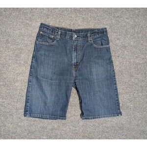 Levis 569 Shorts Mens 36 (34x10.5) Loose Straight Denim Blue